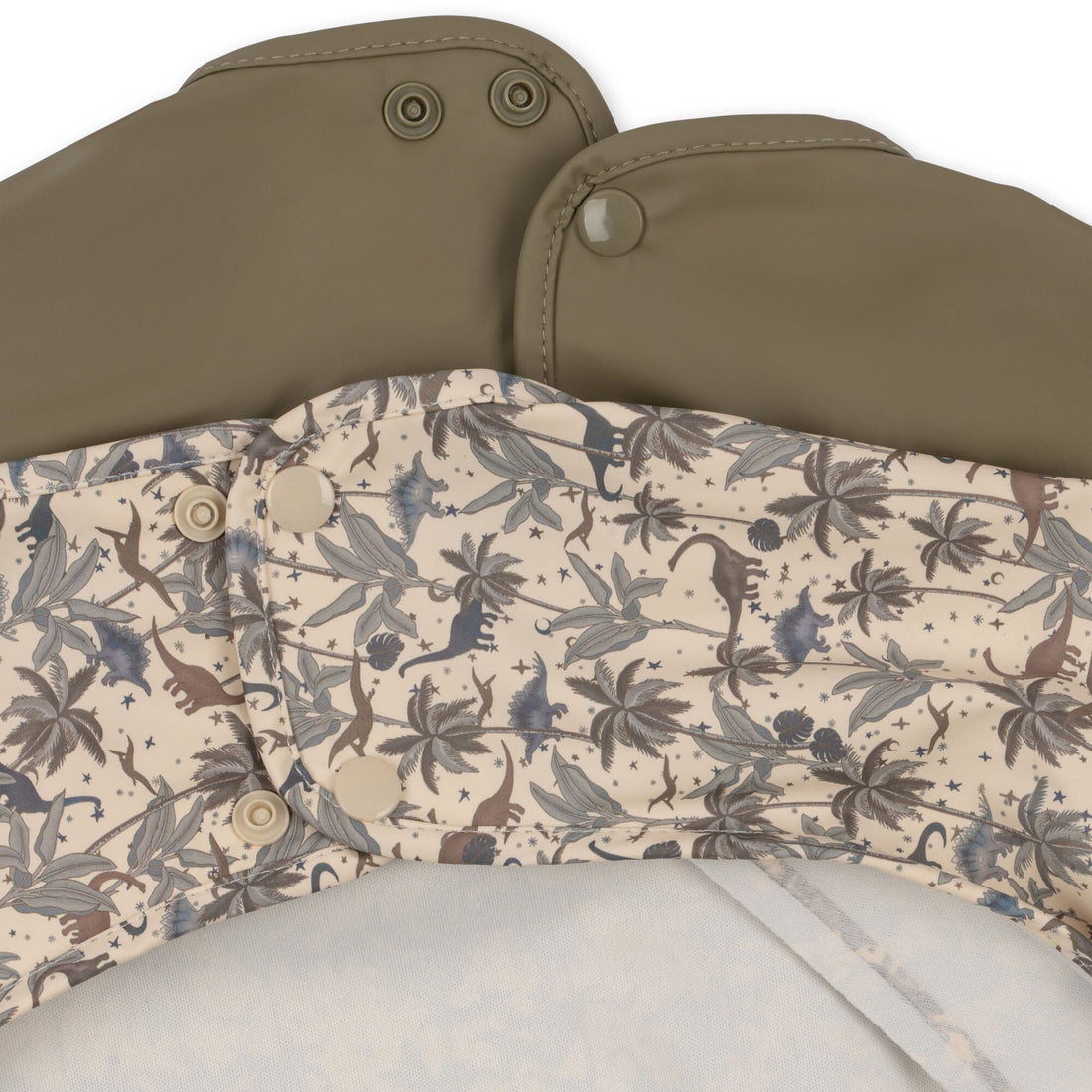 2 babetes impermeáveis com mangas dino blue/overland trek meal Konges sløjd 
