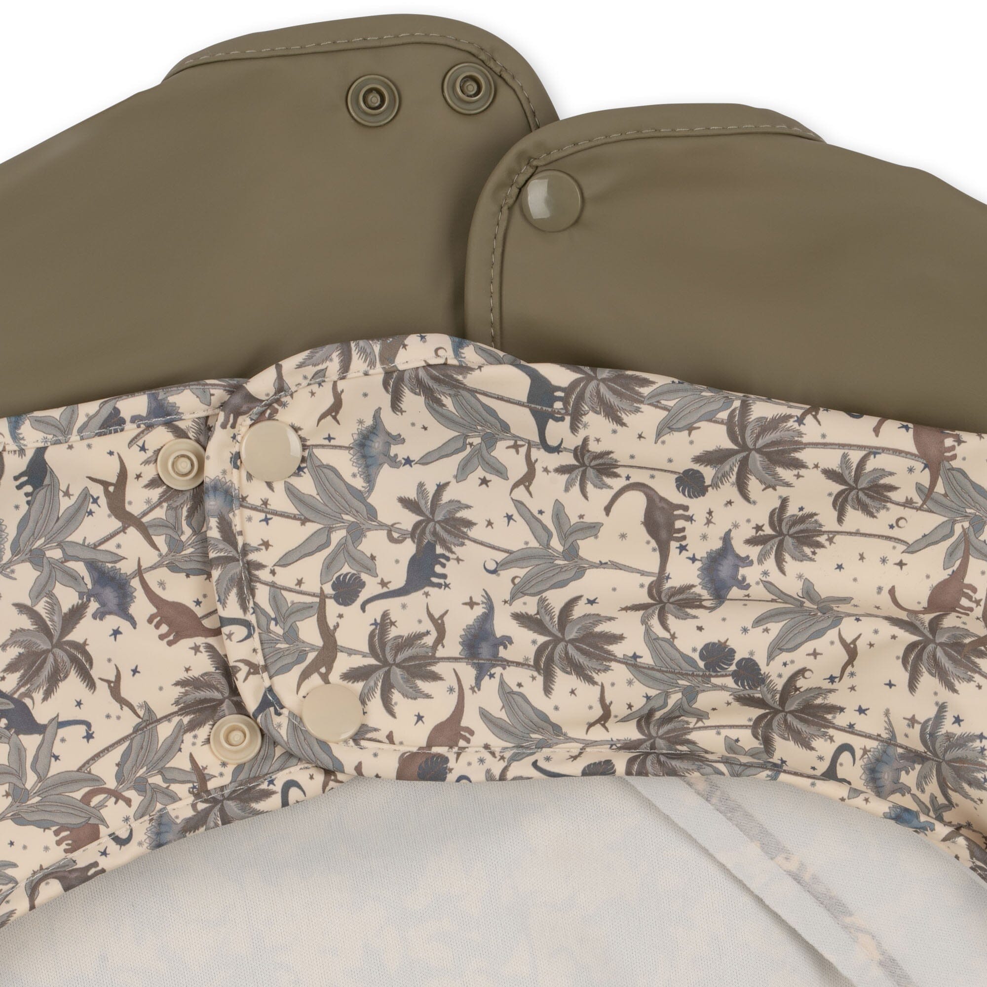 2 babetes impermeáveis com mangas dino blue/overland trek meal Konges sløjd 