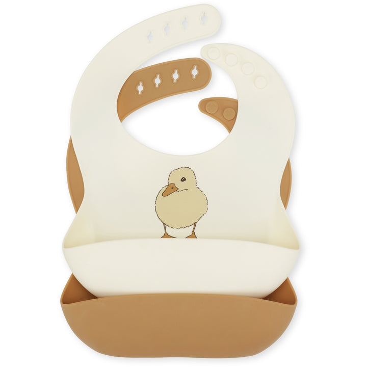 2-pack silicone bib duckling Konges sløjd dinnerware Konges sløjd 