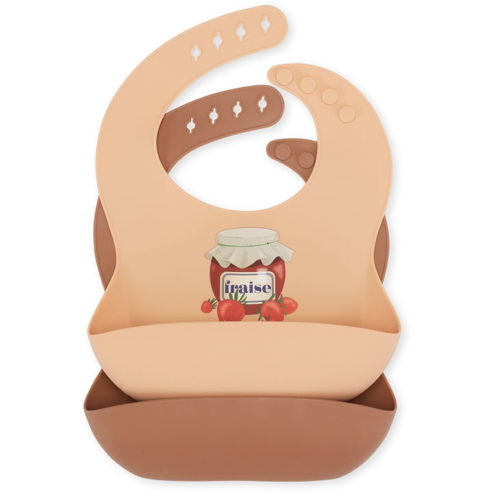 2-pack silicone bib fraise Konges sløjd dinnerware Konges sløjd 
