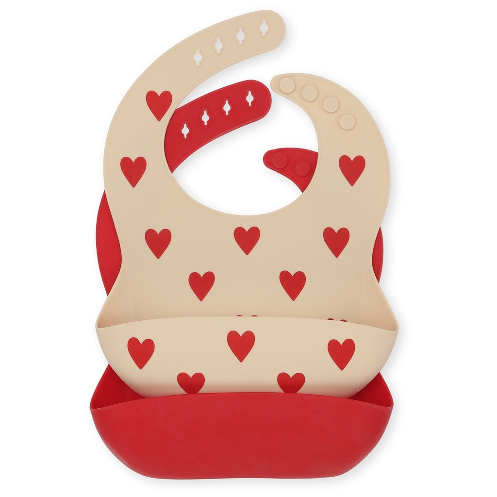 2-pack silicone bib mon grand amour Konges sløjd dinnerware Konges sløjd 