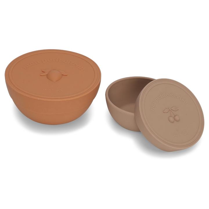 2-pack snack boxes blush/terracotta Konges sløjd Dinnerware Konges sløjd 