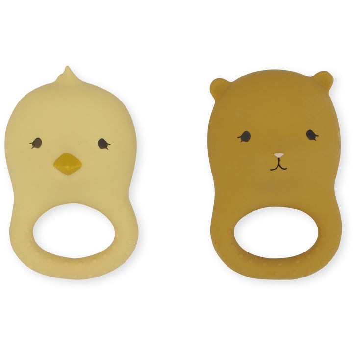 2 pack teether - chicken/bear Konges sløjd Teether Konges sløjd 