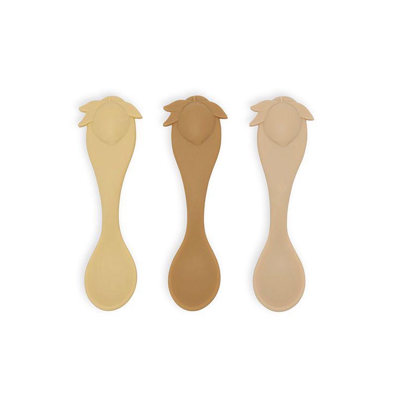 3-pack spoons silicone lemon rose Konges sløjd Meal Konges sløjd