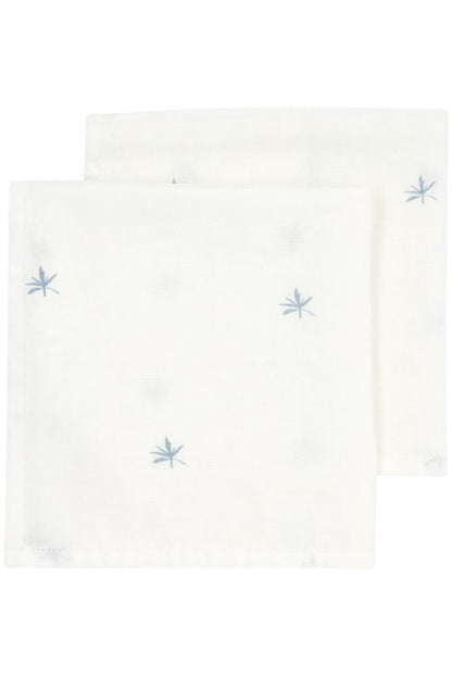 2 musselinas bambu Ibiza denim 70 x 70 cm Muslin Meyco 
