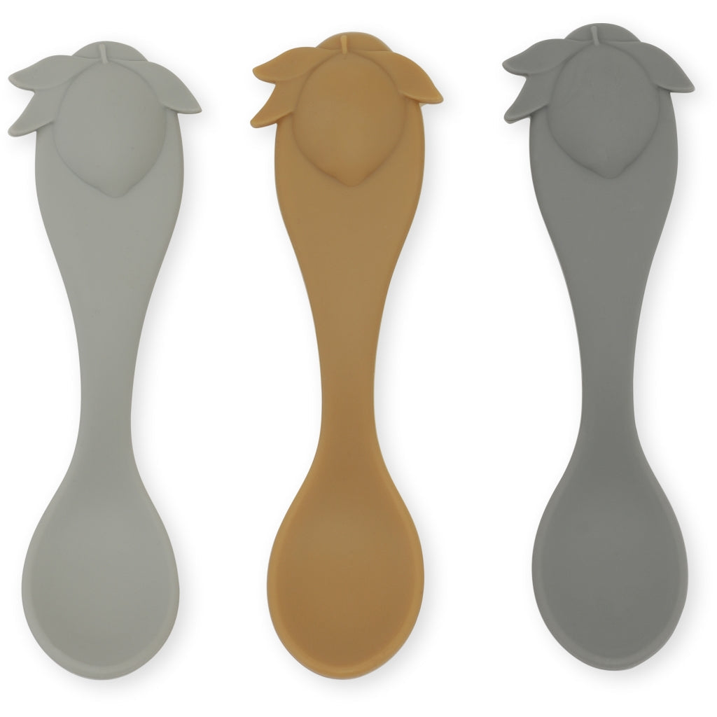 3-pack spoons silicone lemon ocean mix Konges sløjd Meal Konges sløjd 