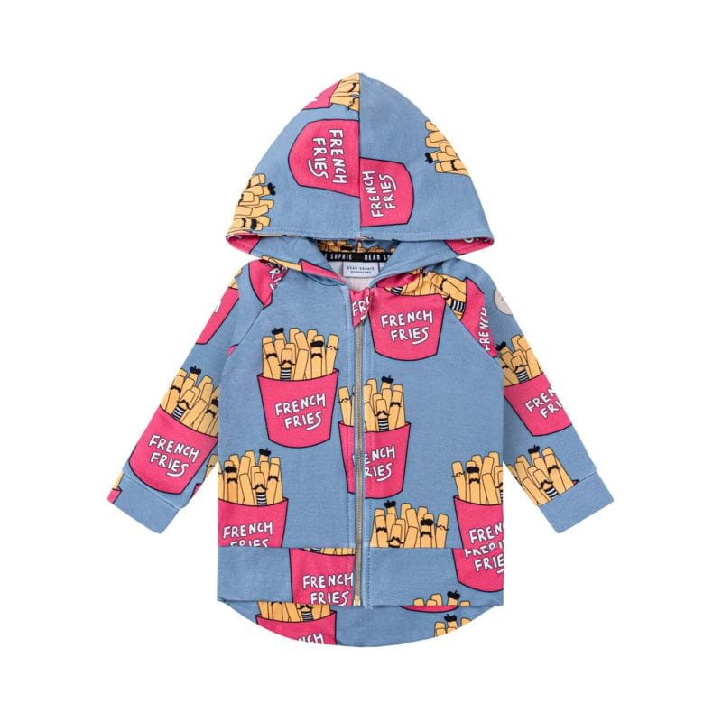 Casaco com capuz blue fries Tops Dear Sophie 