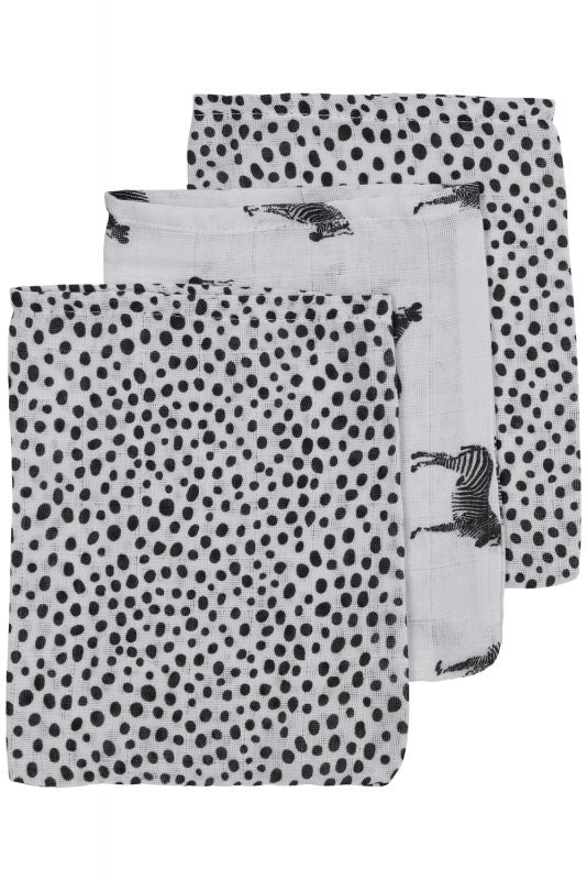 3 musselinas luva zebra 21 x 17 cm Muslin Meyco 