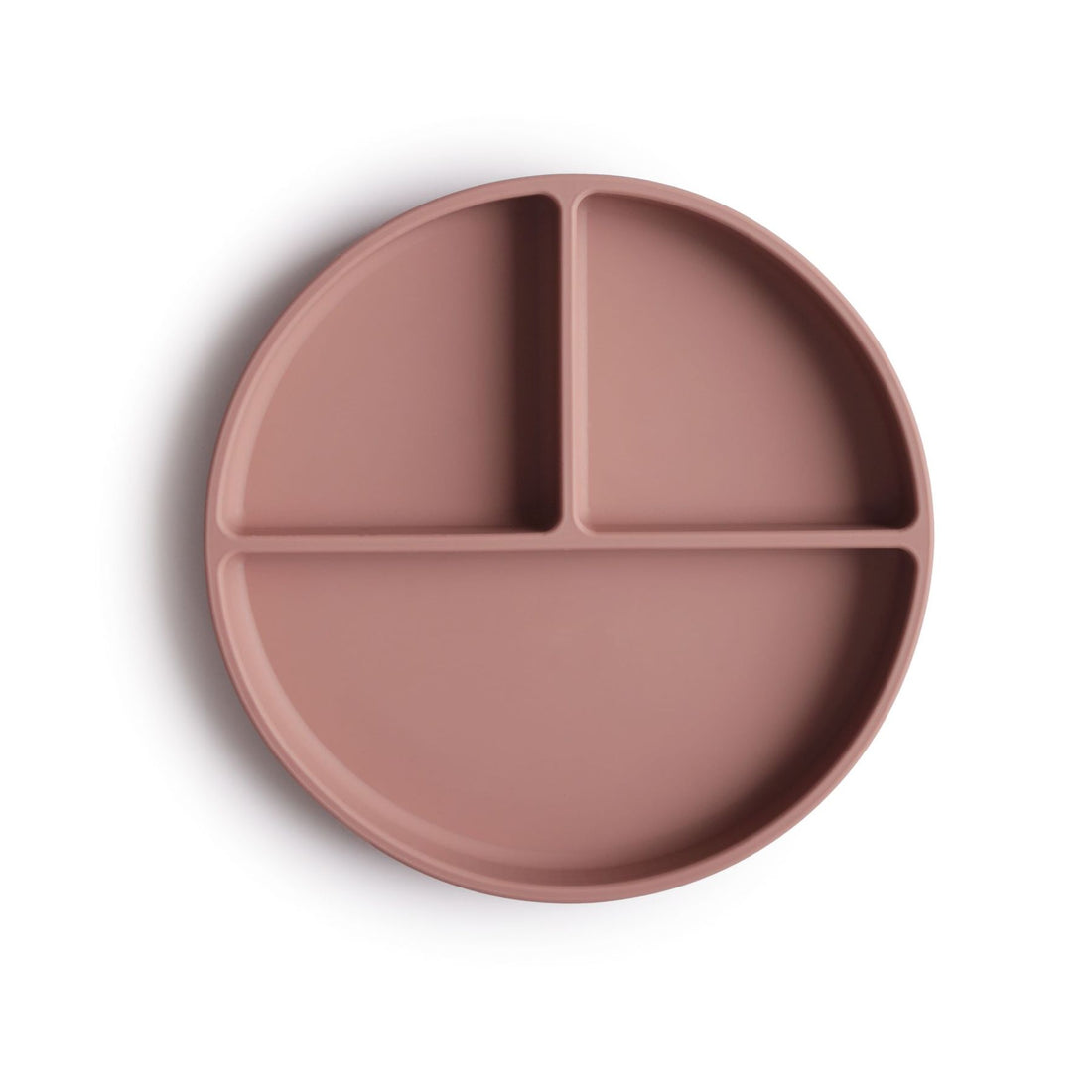 Silicone suction plate cloudy mauve mushie meal mushie