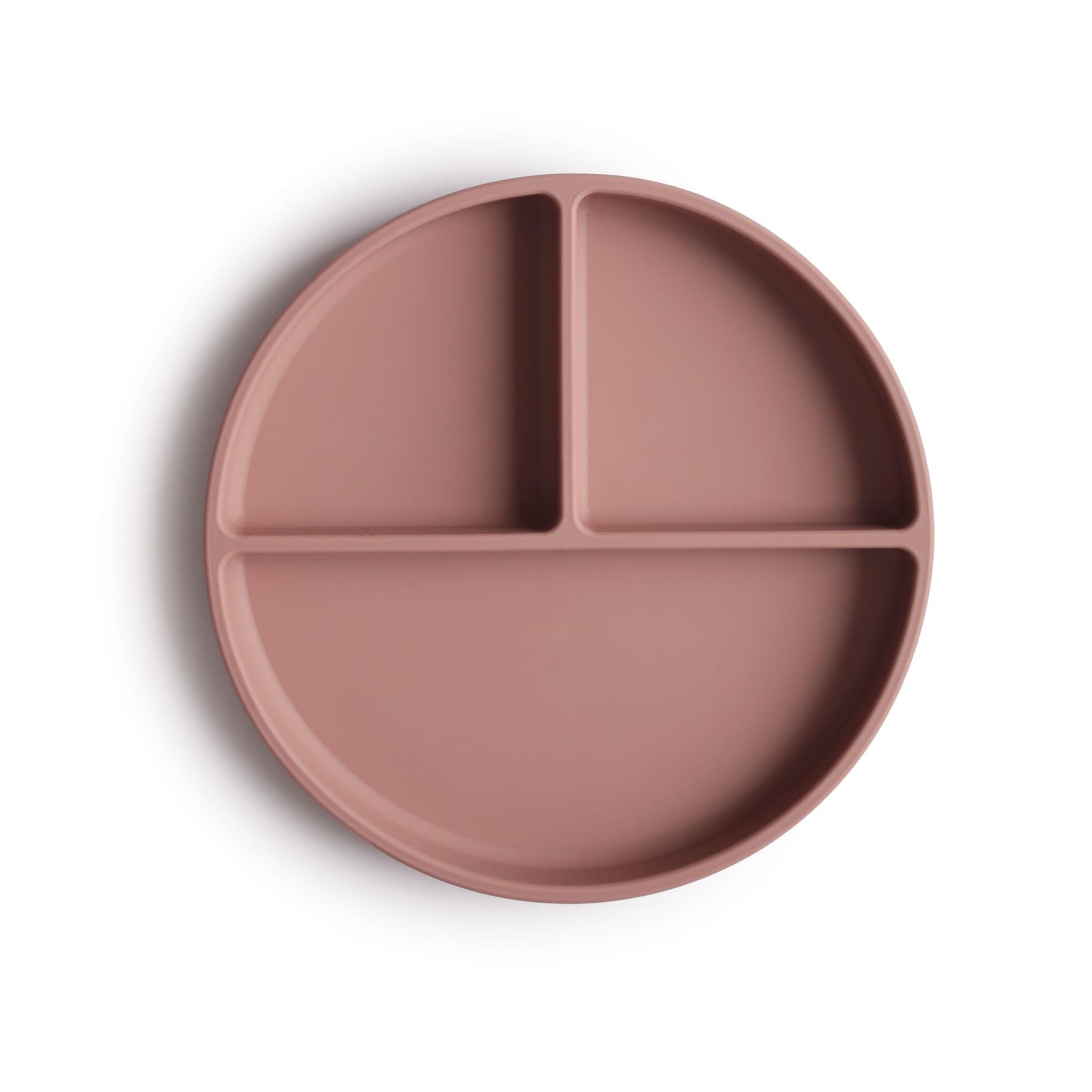 Silicone suction plate cloudy mauve mushie meal mushie 