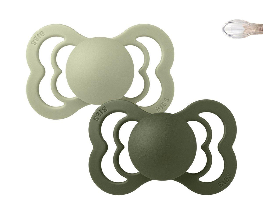 2-pack BIBS Supreme pacifier silicone sage | hunter green Pacifier BIBS 