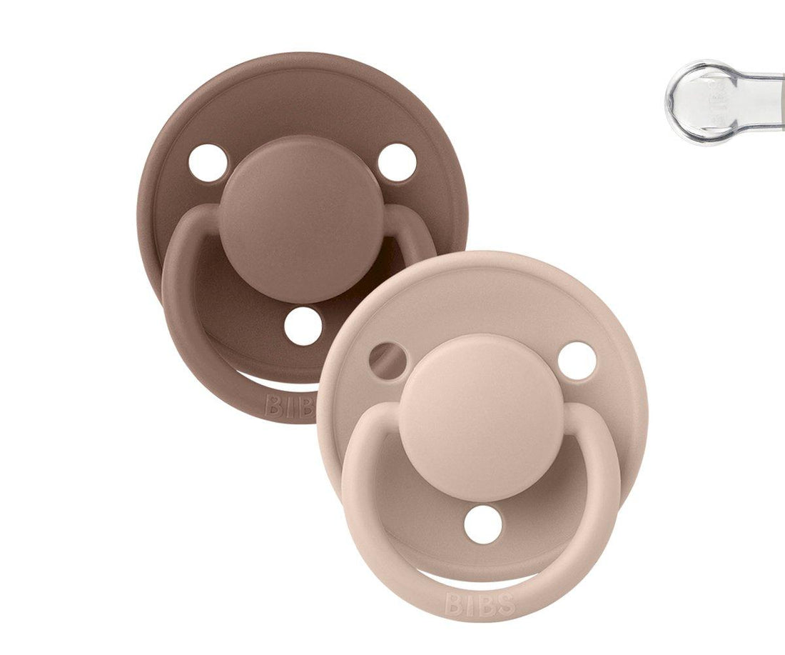 2-pack Bibs De Lux woodchuck | blush one size Pacifier BIBS 