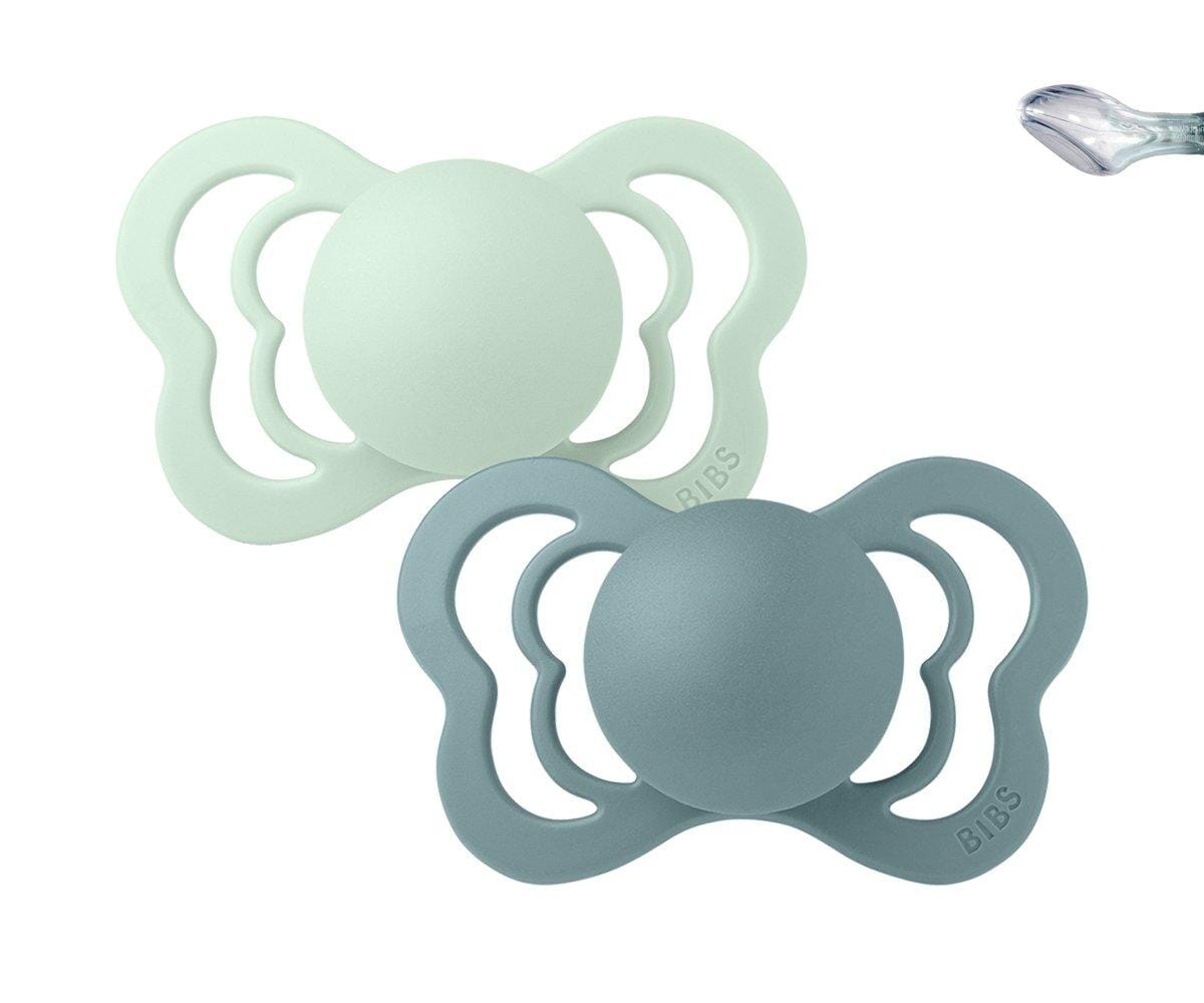 2-pack Bibs couture pacifier silicone nordic mint + island sea Pacifier BIBS 