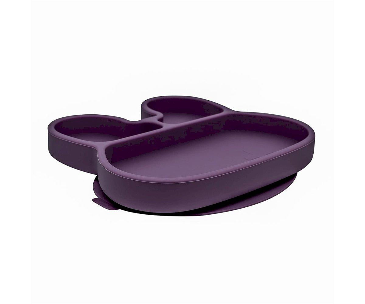 Bunny stickie plate - plum dinnerware we might be tiny 