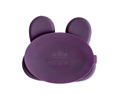 Bunny stickie plate - plum dinnerware we might be tiny 