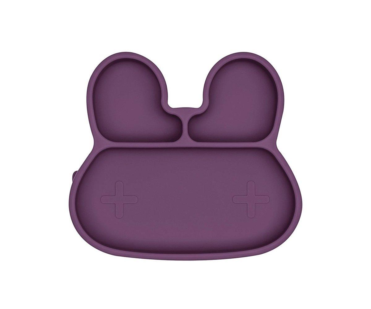 Bunny stickie plate - plum dinnerware we might be tiny 