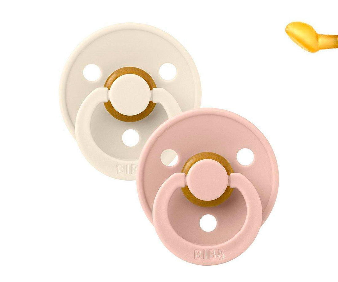 2 Chupetas BIBS Colour anatómica ivory | blush pacifier BIBS