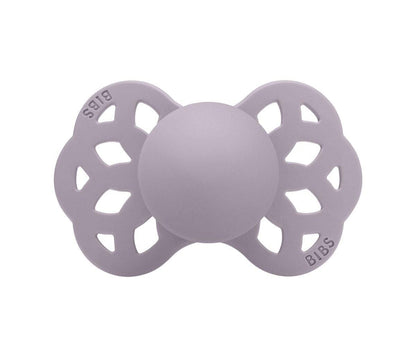 2 chupetas BIBS Infinity simétrica silicone fossil grey | mauve Pacifier BIBS 