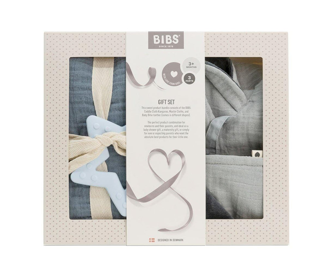 Gift pack baby shower baby blue BIBS Doudou Bibs