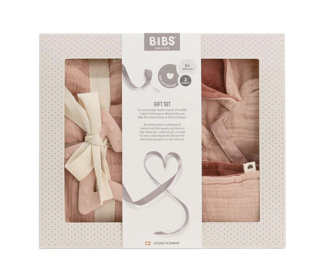 Gift pack baby shower blush BIBS Doudou Bibs