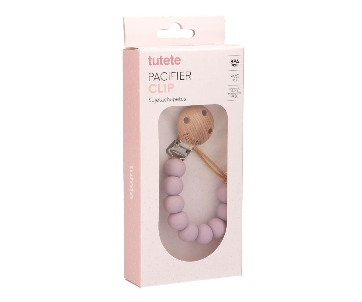 Porta chupeta silicone pure lilac clip tutete 