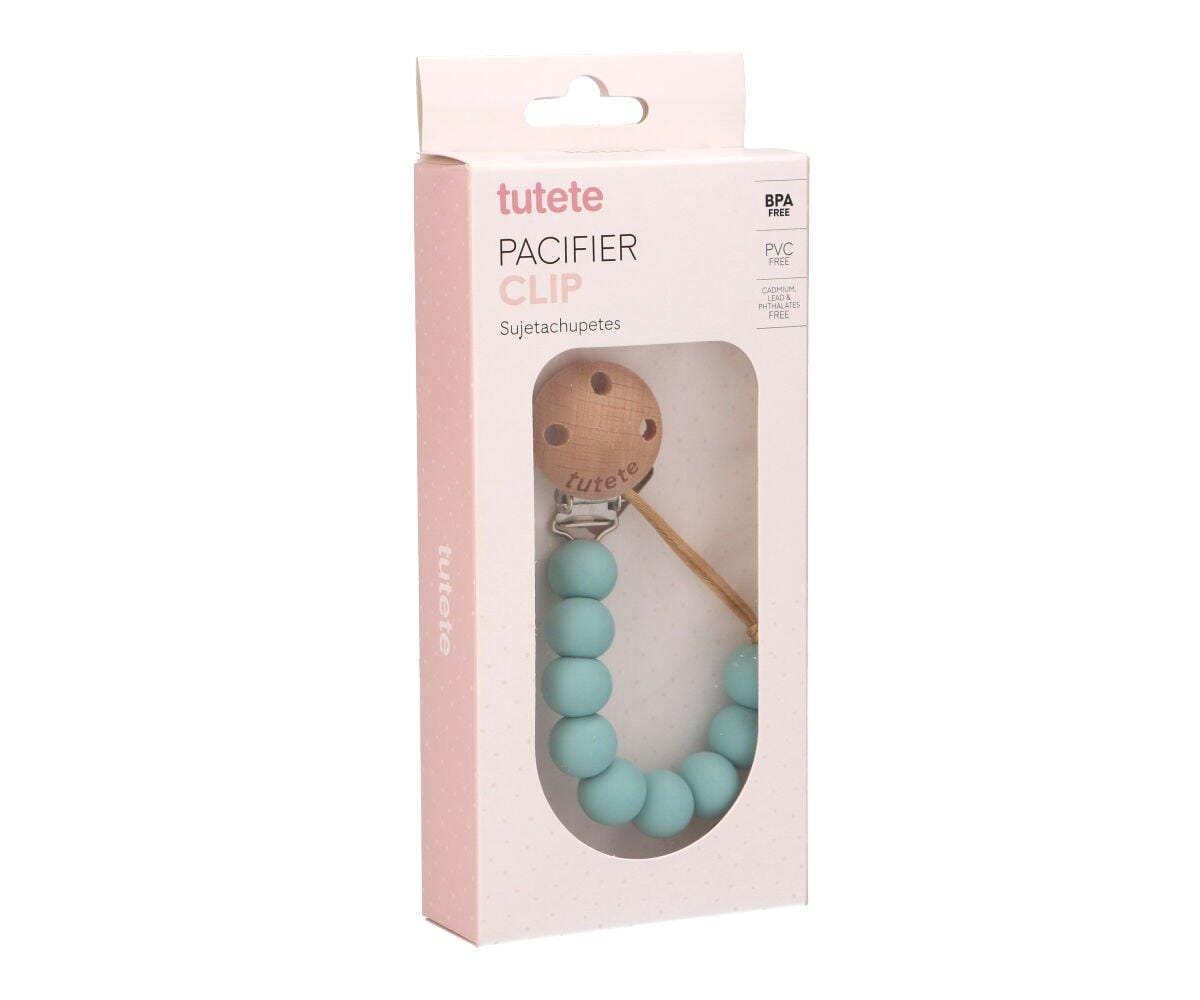 Porta chupeta silicone pure aqua clip tutete 