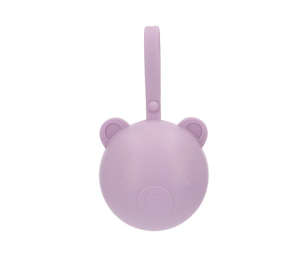 Caixa p/ guardar chupetas silicone bear lilac case tutete 