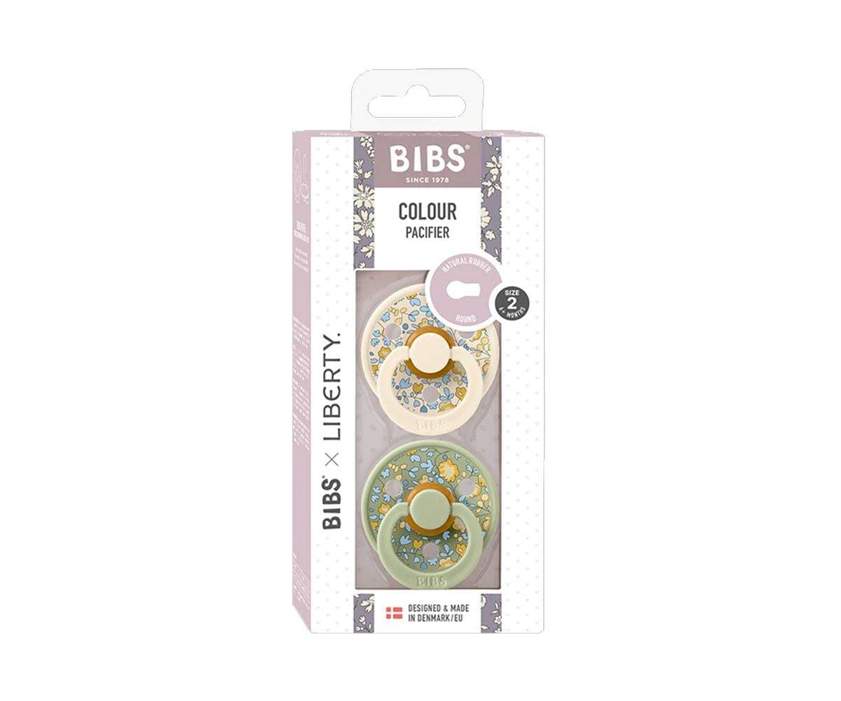 2 chupetas BIBS x Liberty Colour Eloise | sage mix Bibs 