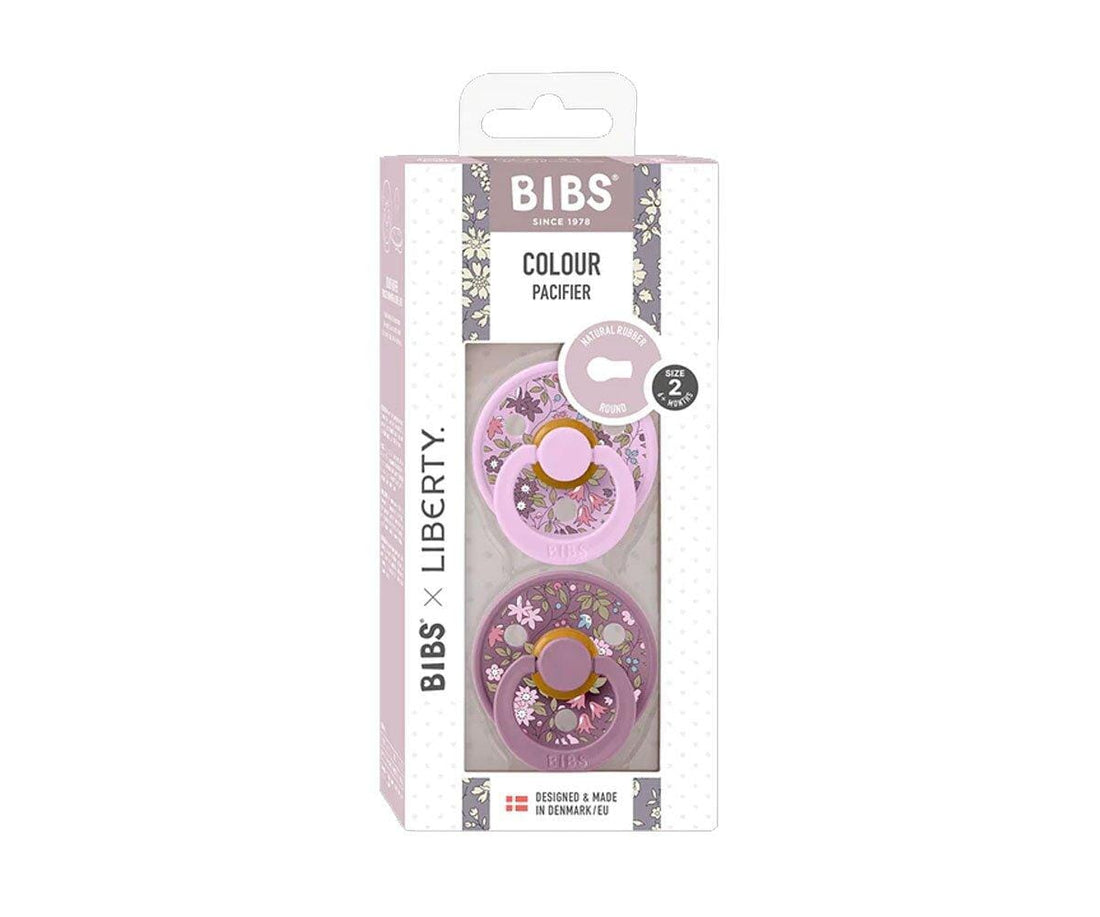 2 chupetas BIBS x Liberty Colour Chamomile | violet sky mix Bibs