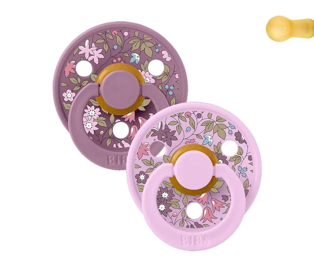 2 chupetas BIBS x Liberty Colour Chamomile | violet sky mix Bibs