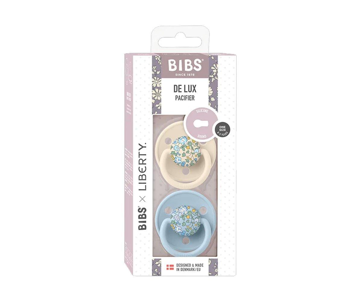 2 chupetas BIBS De Lux Liberty eloise baby blue mix Bibs 