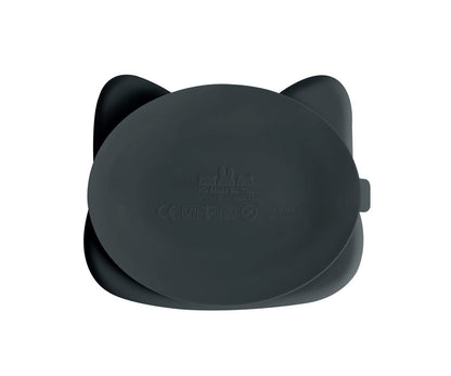 Cat stickie plate - black dinnerware we might be tiny 