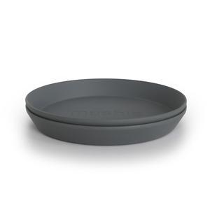 2-pack round dinnerware plates smoke mushie meal mushie