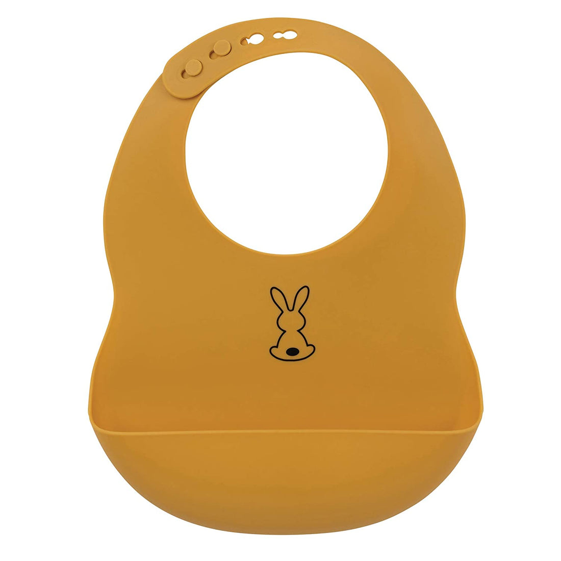 Silicone baby bib ochre nattou dinnerware Nattou