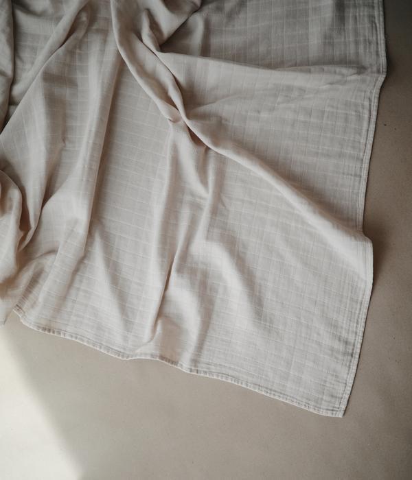 Muslin swaddle fog mushie muslin mushie 