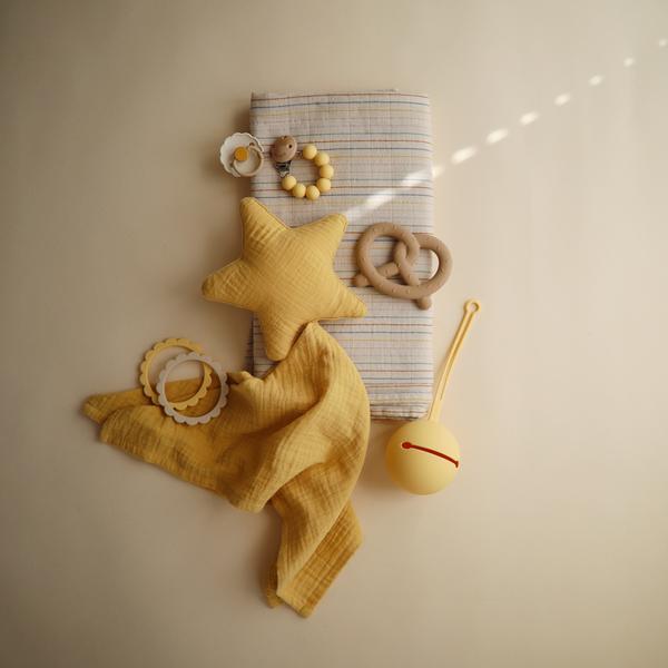 Mantinha doudou Estrela yellow Muslin mushie 