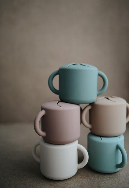 Snack cup cloudy mauve mushie meal mushie 