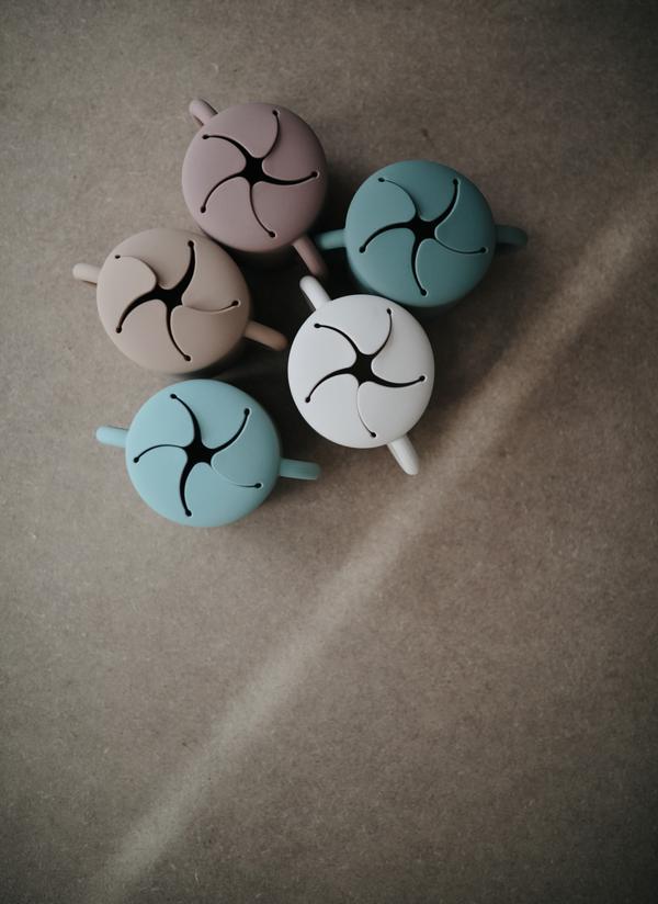 Snack cup cloudy mauve mushie meal mushie 