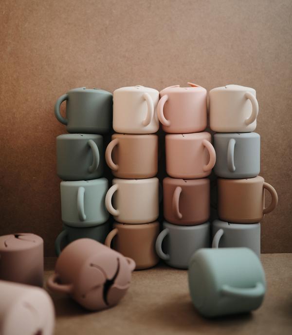 Snack cup cloudy mauve mushie meal mushie 