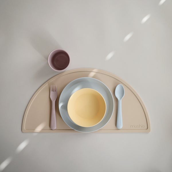 2-pack round dinnerware bowl daffodil mushie meal mushie 