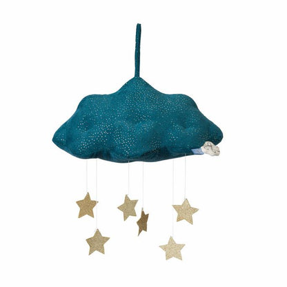 Hanging cloud w/ stars blue Picca Loulou Toys Picca Loulou 