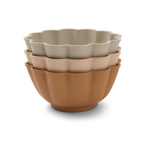 3-pack bowl apricot/blush/warm grey Konges sløjd Meal Konges sløjd 