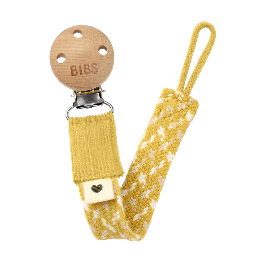 Prende-chucha mustard/ivory/cloud BIBS pacifier clip Bibs 
