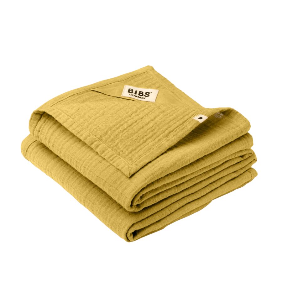 2-pack muslin cuddle cloth mustard BIBS Muslin Bibs 