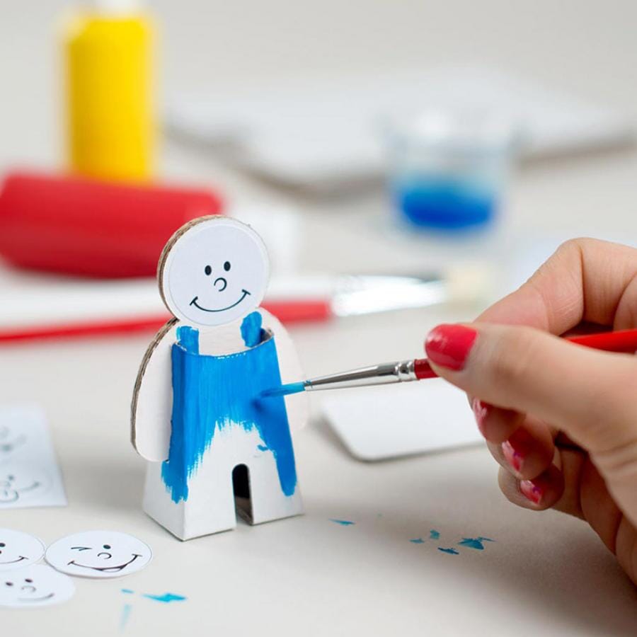 Avião de cartão (6 canetas) Toys Calafant