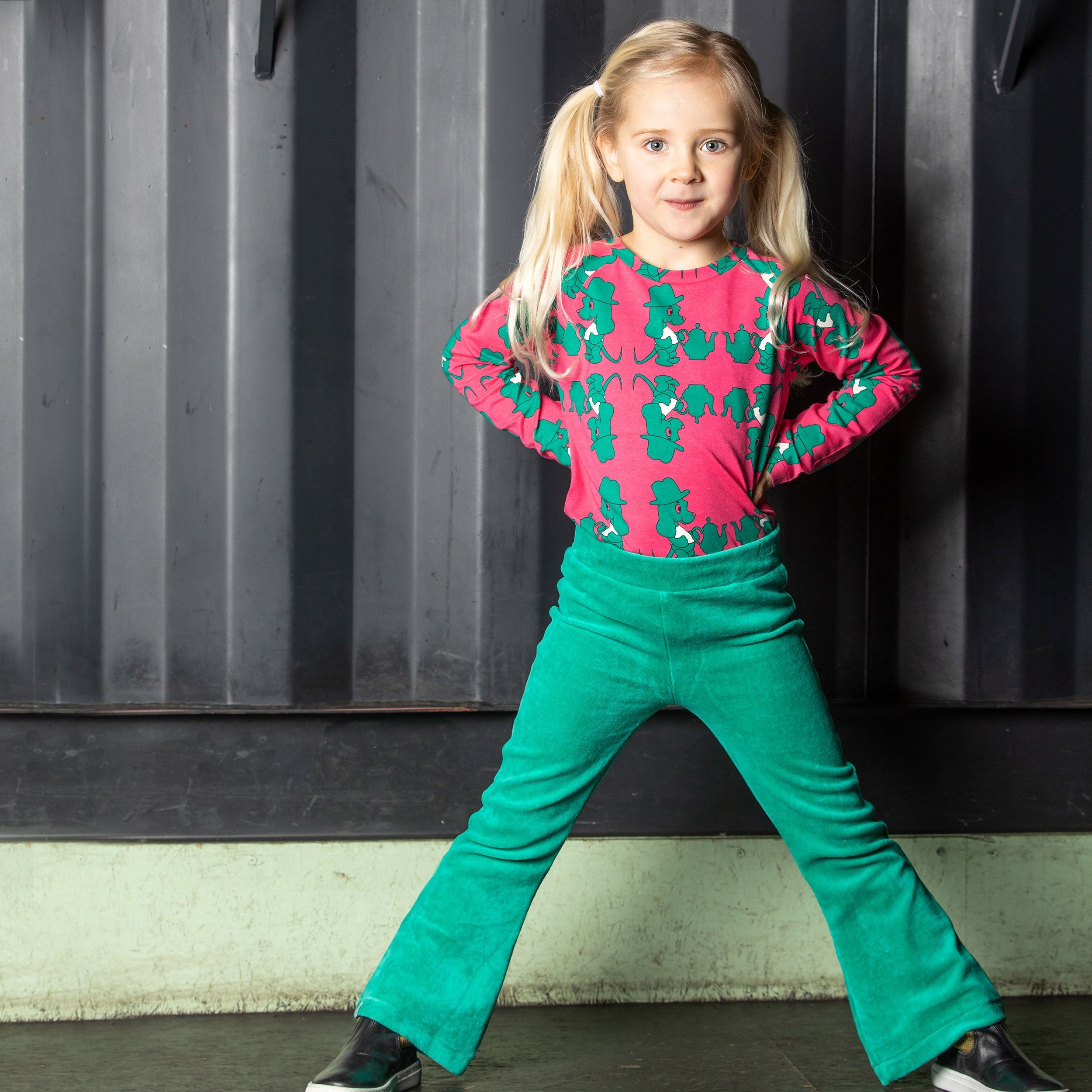 Katrine trumpet pants creme de menthe AlbaBaby Pants Alba of Denmark 