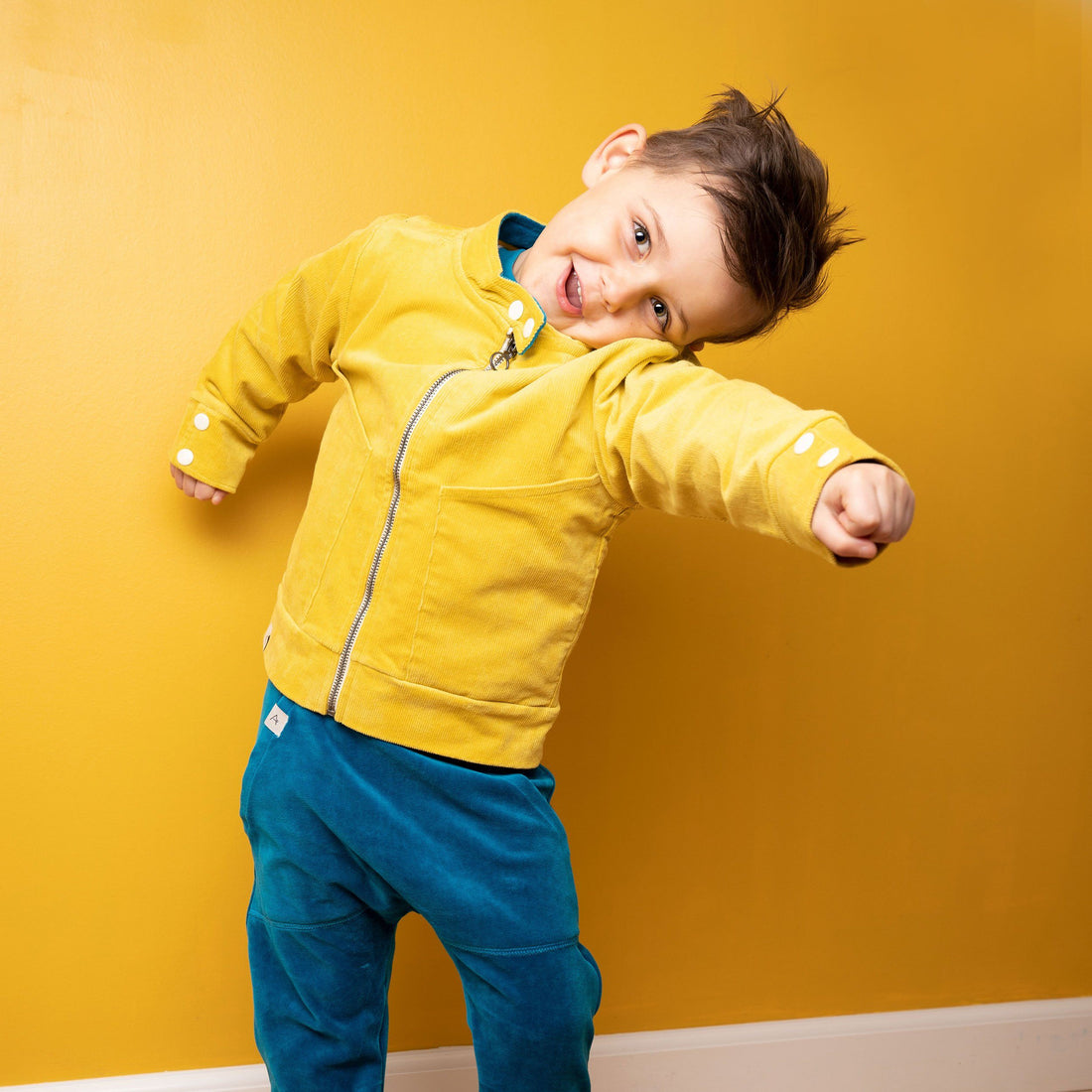 Go bike jacket bright gold AlbaBaby Jackets Alba of Denmark 