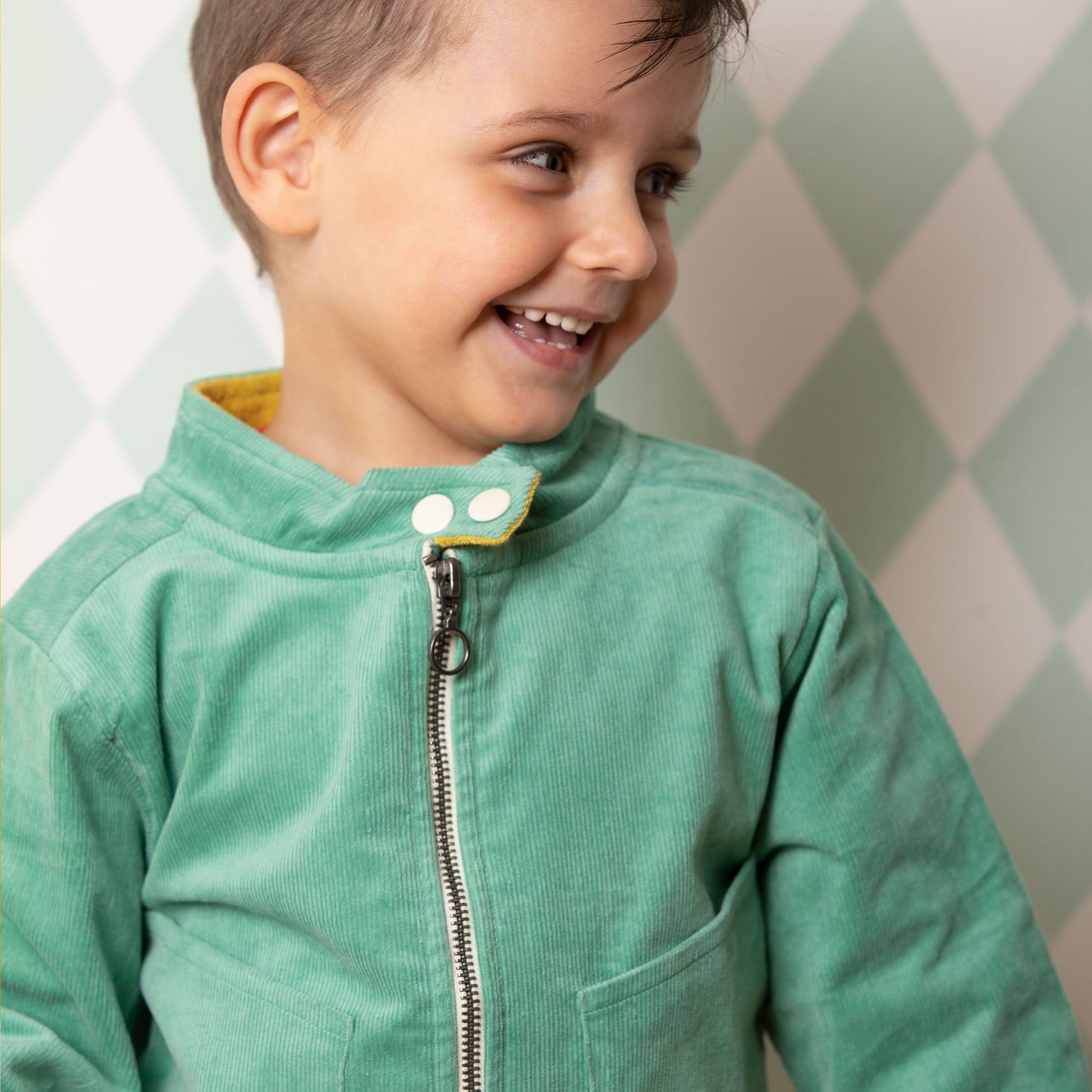 Go bike jacket creme de menthe AlbaBaby Jackets Alba of Denmark 