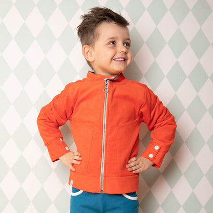 Go bike jacket spicy orange AlbaBaby Jackets Alba of Denmark 