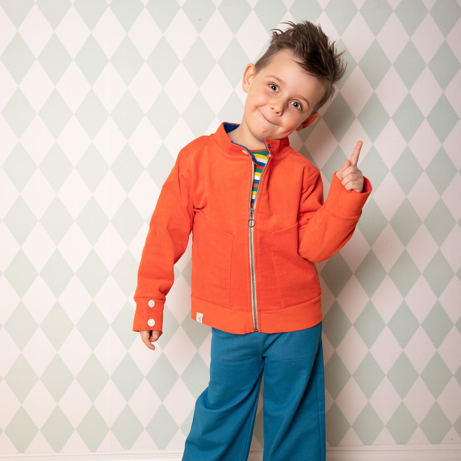 Go bike jacket spicy orange AlbaBaby Jackets Alba of Denmark 